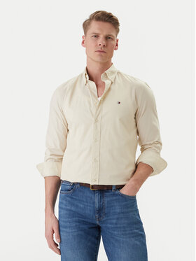 Tommy Hilfiger Tommy Hilfiger Hemd Flex MW0MW37550 Écru Regular Fit