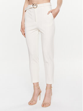 Pinko Pinko Pantalon en tissu 100309 A0KD Écru Regular Fit