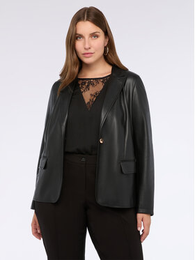 Fiorella Rubino Fiorella Rubino Giacca in similpelle R370T001255N033 Nero Regular Fit