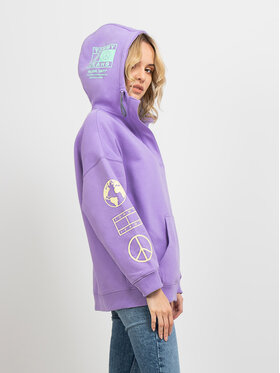 Tommy Hilfiger Tommy Hilfiger Bluza DW0DW11813-VLK R. S Fioletowy Oversize