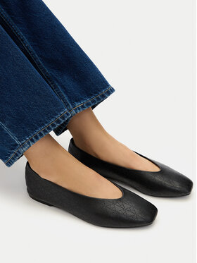 Calvin Klein Calvin Klein Balerini Square Ballerina Aop Lth HW0HW02936 Negru