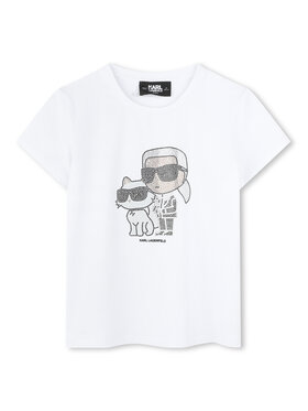 Karl Lagerfeld Kids Karl Lagerfeld Kids Tričko Z30489 D Biela Regular Fit