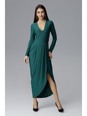 FIGL FIGL Sukienka M636 Zielony Regular Fit