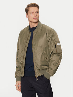 Guess Jeans Guess Jeans Kurtka bomber M5RL81 WHAA2 Khaki Regular Fit