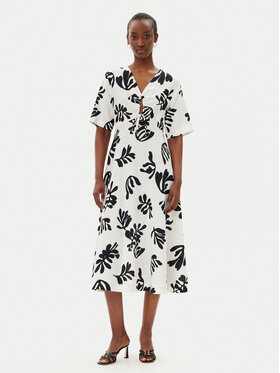 Marella Marella Sukienka letnia Molise 2513221112200 Biały Regular Fit