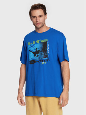 Reebok Reebok T-Shirt Series Spectator Sport HH8553 Niebieski Relaxed Fit