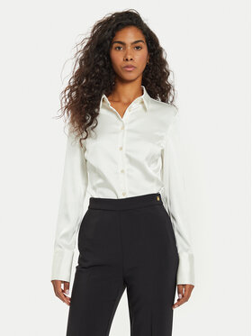 Guess Guess Cămașă Fernanda W3BH66 WFQC2 Écru Regular Fit