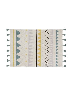Lorena Canals Lorena Canals Dywan Dywan Bawełniany Azteca Natural Vintage Blue 120x160 cm Beżowy