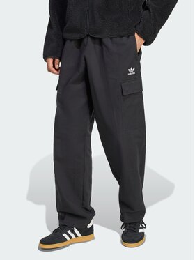 adidas adidas Spodnie cargo Trefoil Essentials Woven Czarny Loose Fit
