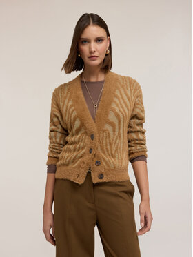 Motivi Motivi Cardigan M521W003623N0S2 Marrone Regular Fit