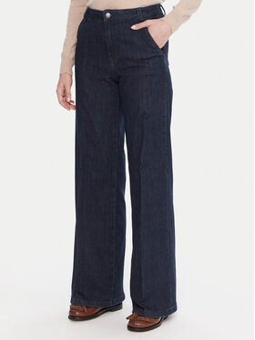 United Colors Of Benetton United Colors Of Benetton Jeans hlače 4TUT574X5 Mornarsko modra Wide Leg