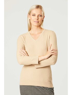 QUIOSQUE QUIOSQUE Sweter Quiosque 6NT004103 Beżowy Regular Fit