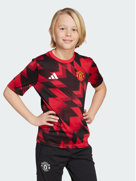 adidas adidas Koszulka techniczna Manchester United 25/26 Pre-Match Jersey Czerwony Regular Fit