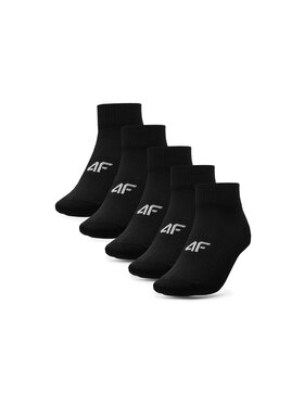 4F 4F Set di 5 paia di calzini corti da donna 4FWAW23USOCF216 Nero