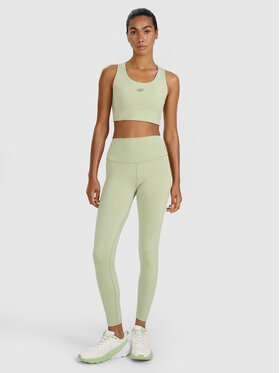 4F 4F Legginsy MULTI ACTIVE Zielony jasny Slim Fit