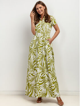 Tessita Tessita Sukienka letnia T422/3/XS-S Zielony Loose Fit