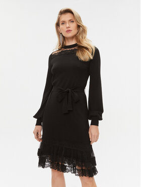 TWINSET TWINSET Úpletové šaty 232TT3481 Černá Regular Fit