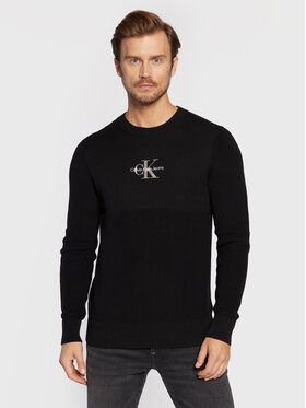Calvin Klein Jeans Calvin Klein Jeans Sweater Monogram J30J320859 Fekete Relaxed Fit