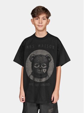 MADE BY SOCIETY MADE BY SOCIETY T-Shirt DANGEROUS - T37639 Czarny Basic Fit
