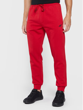 4F 4F Spodnie dresowe H4Z22-SPMD351 Czerwony Regular Fit