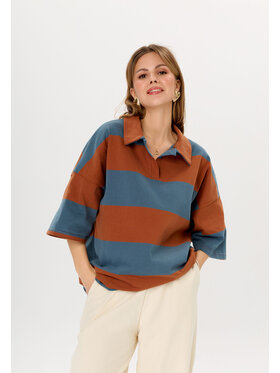 Mirons Mirons Polo Soft Brązowy Oversize