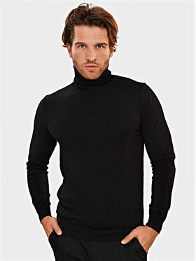 Evenemen Evenemen Sweter Golf Czarny Slim Fit