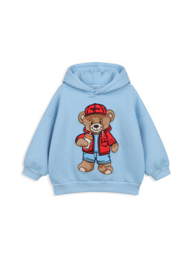 Bejbi Story Bejbi Story Bluza Bluza oversize Rodney Teddy z kapturem Błękitny Oversize