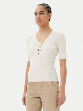 Morgan Morgan Pulover 251-MFEMI Bej Slim Fit