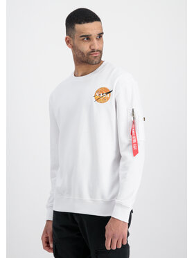 Alpha Industries Alpha Industries Bluza NASA Davinci Sweatshirt Biały Regular Fit