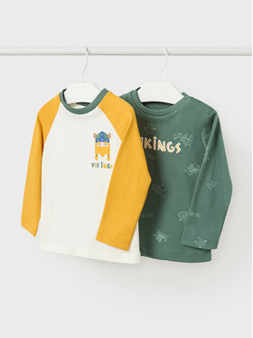 Mayoral Mayoral Set di 2 magliette 2.016 Verde Regular Fit