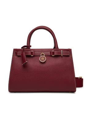 Tommy Hilfiger Tommy Hilfiger Torebka American Icon Mini Tote Leather AW0AW17188 Bordowy