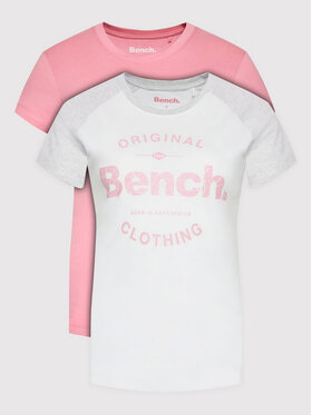 Bench Bench Komplet 2 t-shirtów Libbi 120683 Biały Regular Fit