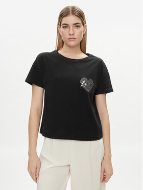 Liu Jo Liu Jo Tricou VA4156 JS923 Negru Relaxed Fit