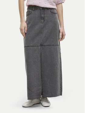 Vila Vila Jeansrock Kiki 14104371 Grau Regular Fit