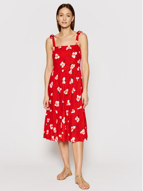 Banana Moon Banana Moon Φόρεμα καλοκαιρινό Lou Sunnysided JSG19 Κόκκινο Regular Fit
