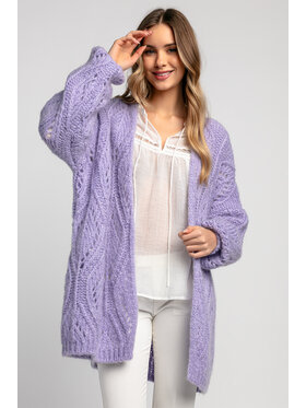 Fobya Fobya Kardigan F1974 Fioletowy Oversize