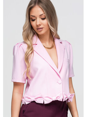 Ombre Ombre Marynarka OW-BL-E0002 Różowy Slim Fit