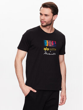 Alpha Industries Alpha Industries T-Shirt Muhammad Ali Pop Art 136518 Černá Regular Fit