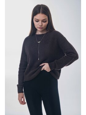 Estro Estro Svetr ER00118758 Hnědá Loose Fit