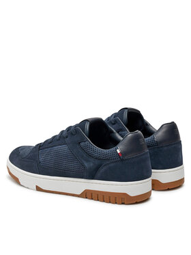 Tommy Hilfiger Superge Th Basket Best Nubuck Mix FM0FM05119 Mornarsko Modra