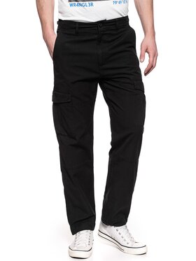 Lee Lee Spodnie materiałowe FATIGUE PANT Czarny Loose Fit
