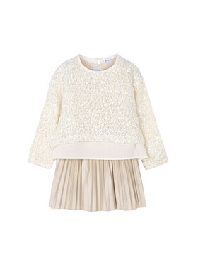 Mayoral Mayoral Vestito da giorno 4925 Beige Regular Fit