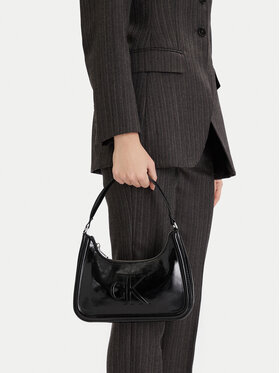 Calvin Klein Calvin Klein Borsetta Bold Ck Metallic Shoulder Bag LV04F3332G Nero