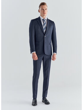 Pako Lorente Pako Lorente Spodnie garniturowe PPLM9-6G-166 Granatowy Slim Fit