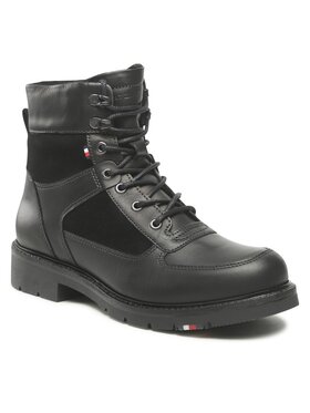 Tommy Hilfiger Tommy Hilfiger Ilgaauliai Rwb Hilfiger Warm Mix Lace Boot FM0FM04203 Juoda