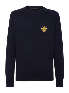 Billionaire Billionaire Longsleeve 1891 Błękitny Regular Fit
