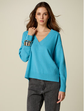 Oltre Oltre Maglione M339J005594N004 Turchese Regular Fit