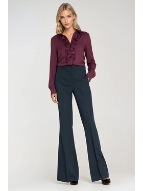 NIFE NIFE Dámské kalhoty SD118 Tmavomodrá Cropp Flare Fit