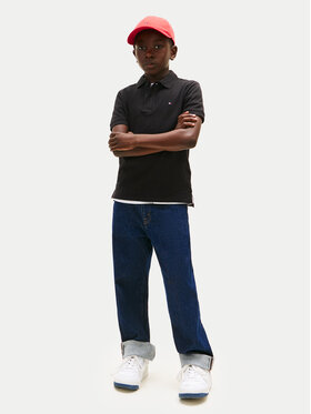 Tommy Hilfiger Tommy Hilfiger Polokošile Flag KB0KB09103 Černá Regular Fit