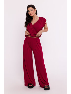 BeWear BeWear Spodnie damskie B289 Bordowy Bella Fit